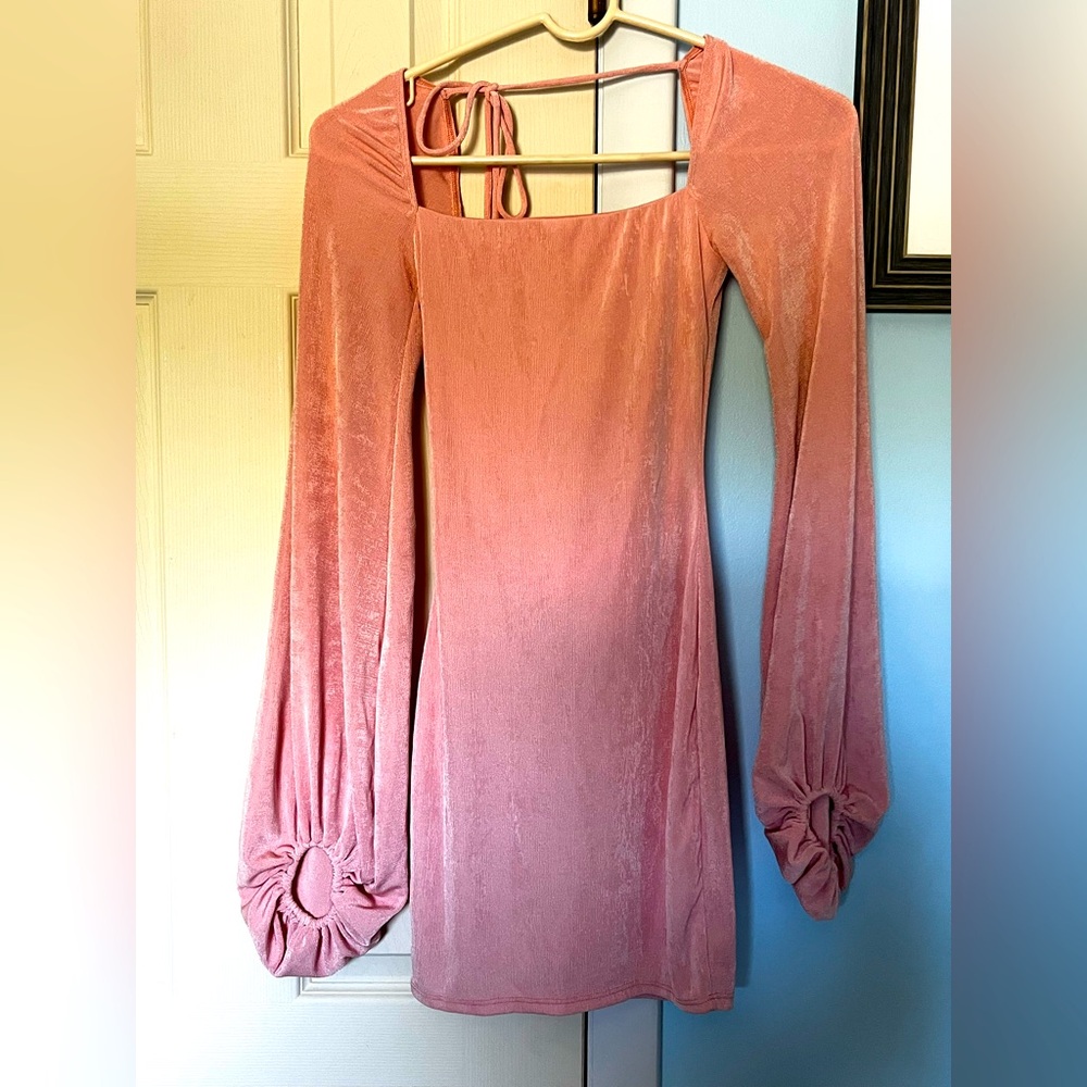 Blush Long-Sleeve Dress